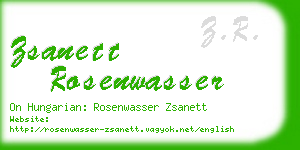 zsanett rosenwasser business card
